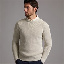 Saltwell Mens Eithen Crew Neck Jumper Ecru