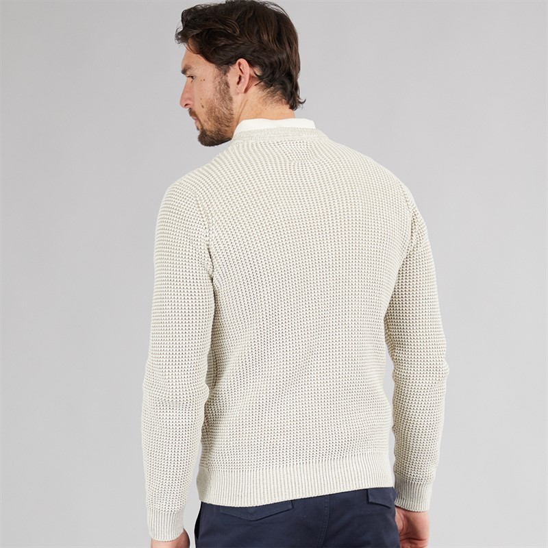 Saltwell Mens Eithen Crew Neck Jumper Ecru