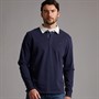 Saltwell Mens Drift Long Sleeve Polo Shirt Indigo Blue