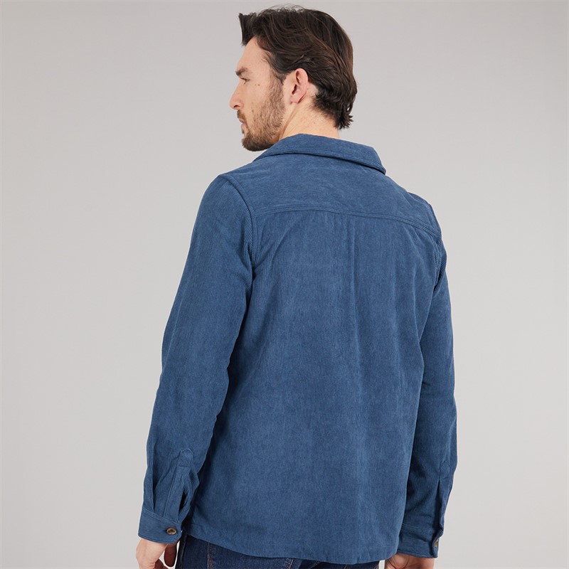 Saltwell Mens Langdale Cord Shirt Blue