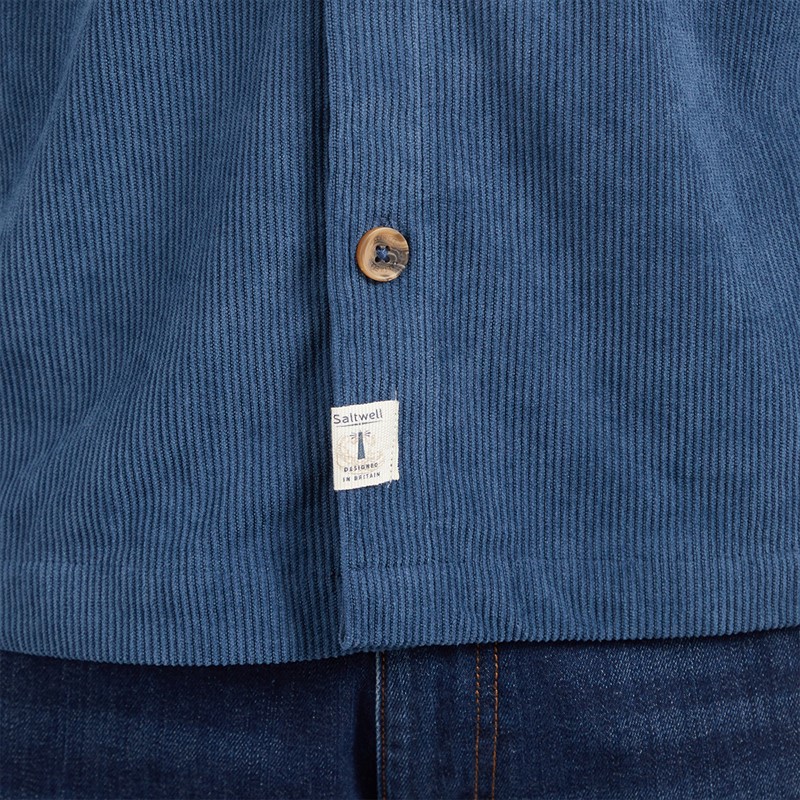Saltwell Mens Langdale Cord Shirt Blue