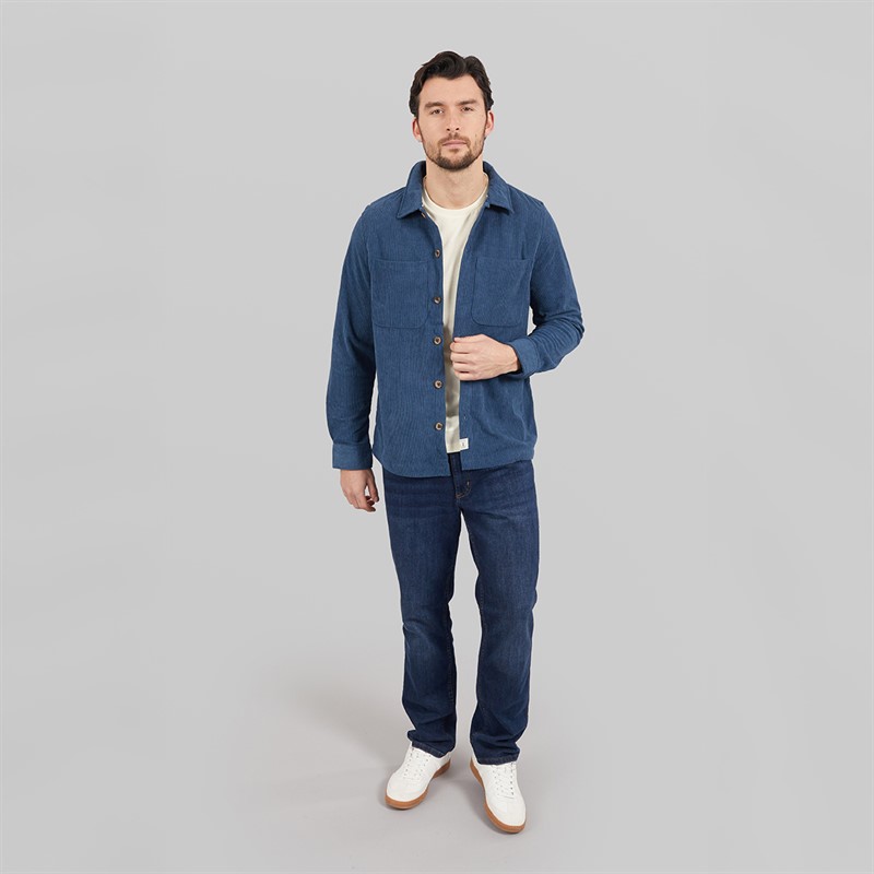 Saltwell Mens Langdale Cord Shirt Blue