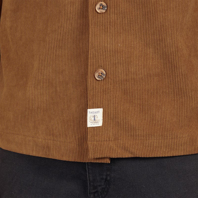 Saltwell Mens Langdale Cord Shirt Toffee