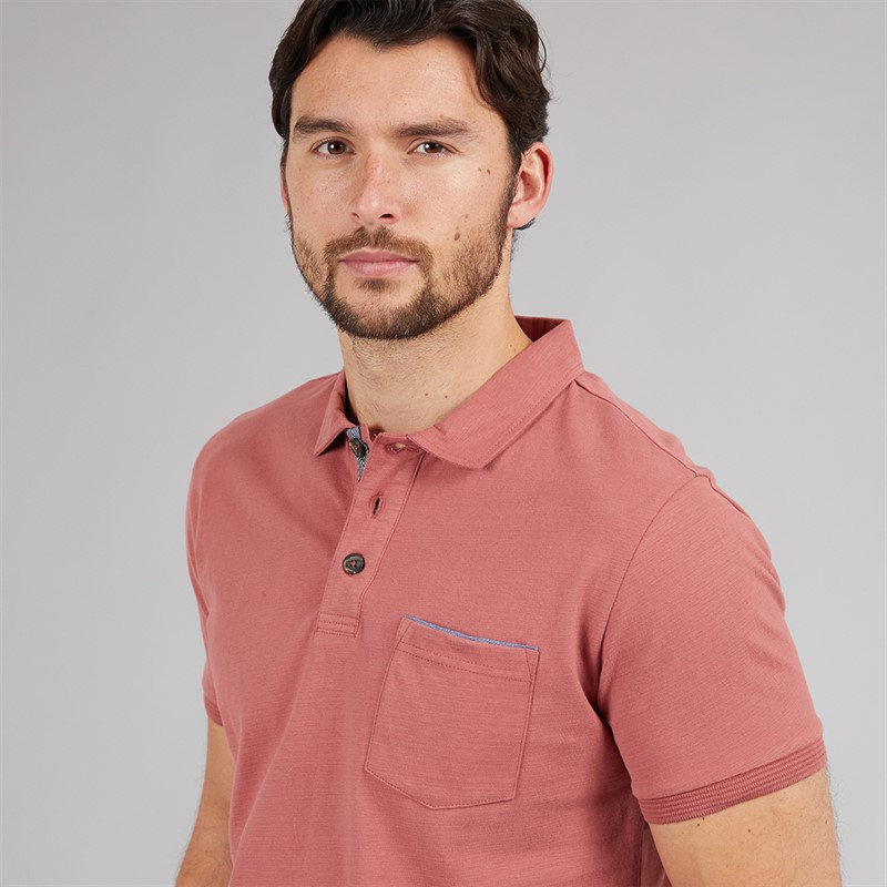 Saltwell Mens Coastal Polo Shirt Dusky Pink