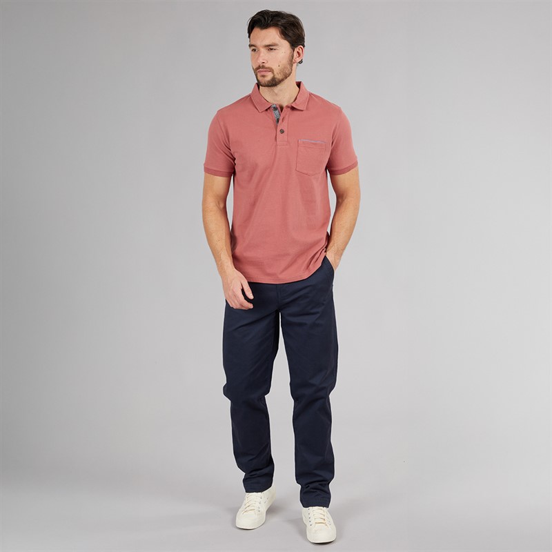 Saltwell Mens Coastal Polo Shirt Dusky Pink