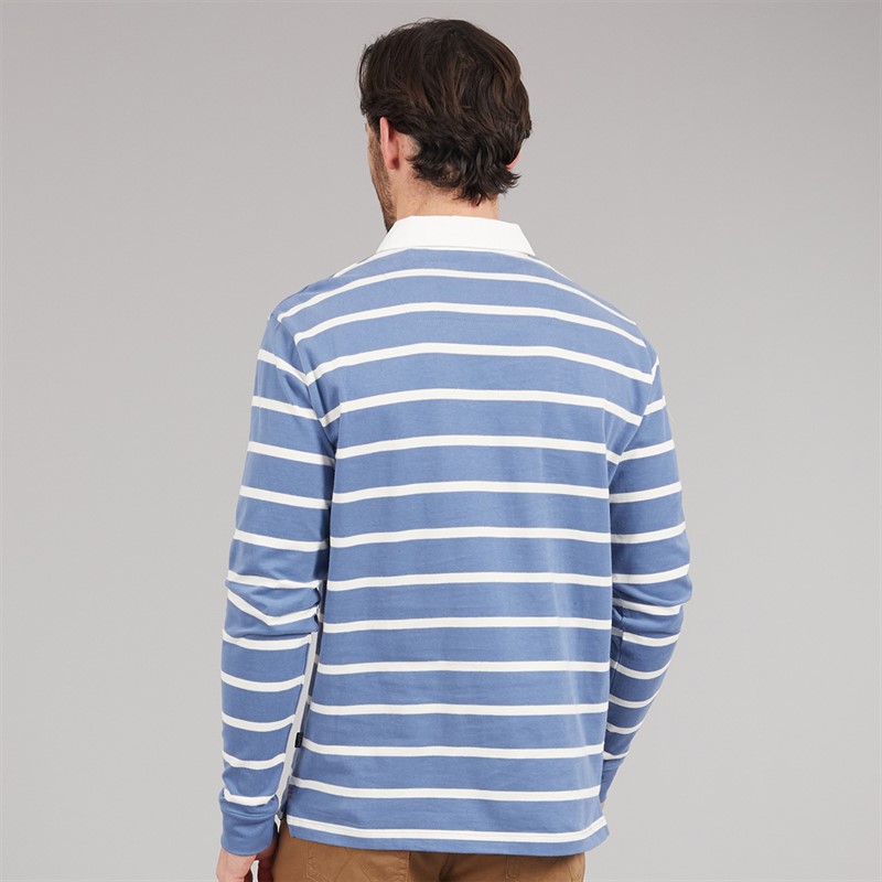 Saltwell Mens Arrow Stripe Rugby Polo Shirt River