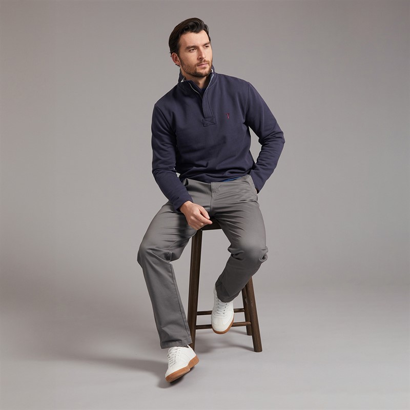 Saltwell Mens Wembley 1/4 Zip Sweatshirt Dark Navy