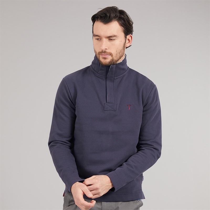 Saltwell Mens Wembley 1/4 Zip Sweatshirt Dark Navy
