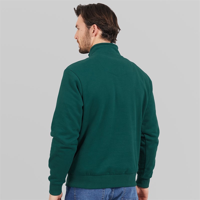 Saltwell Mens Bathurst 1/4 Zip Sweatshirt Bottle Green