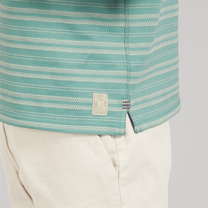 Saltwell Mens Salvador Polo Shirt Aqua Green Marl