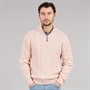 Saltwell Mens Sumava Cable 1/4 Zip Jumper Blush