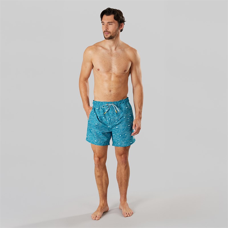 Saltwell Mens Bahama Swim Shorts Deep Sea