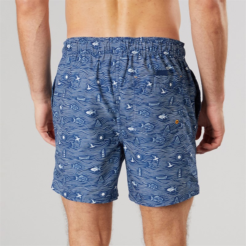 Saltwell Mens Bahama Swim Shorts Indigo Blue