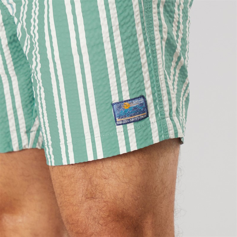 Saltwell Mens Belize Swim Shorts Aqua Green