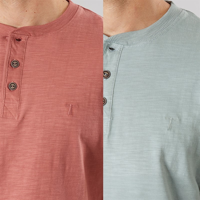 Saltwell Mens Desman Two Pack T-Shirts Dark Pink/Dark Mint D Pink/D Mint