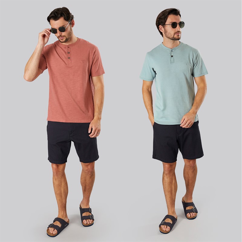 Saltwell Mens Desman Two Pack T-Shirts Dark Pink/Dark Mint D Pink/D Mint