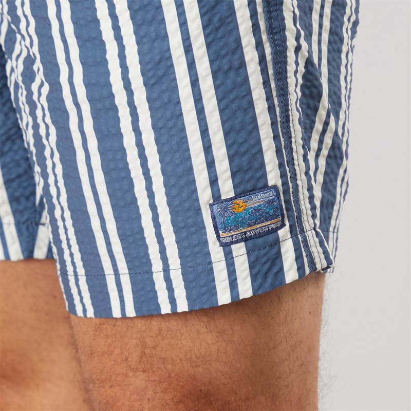 Saltwell Mens Belize Swim Shorts Denim Blue