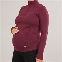 MYPROTEIN Womens Power Maternity 1/4 Zip Top Red