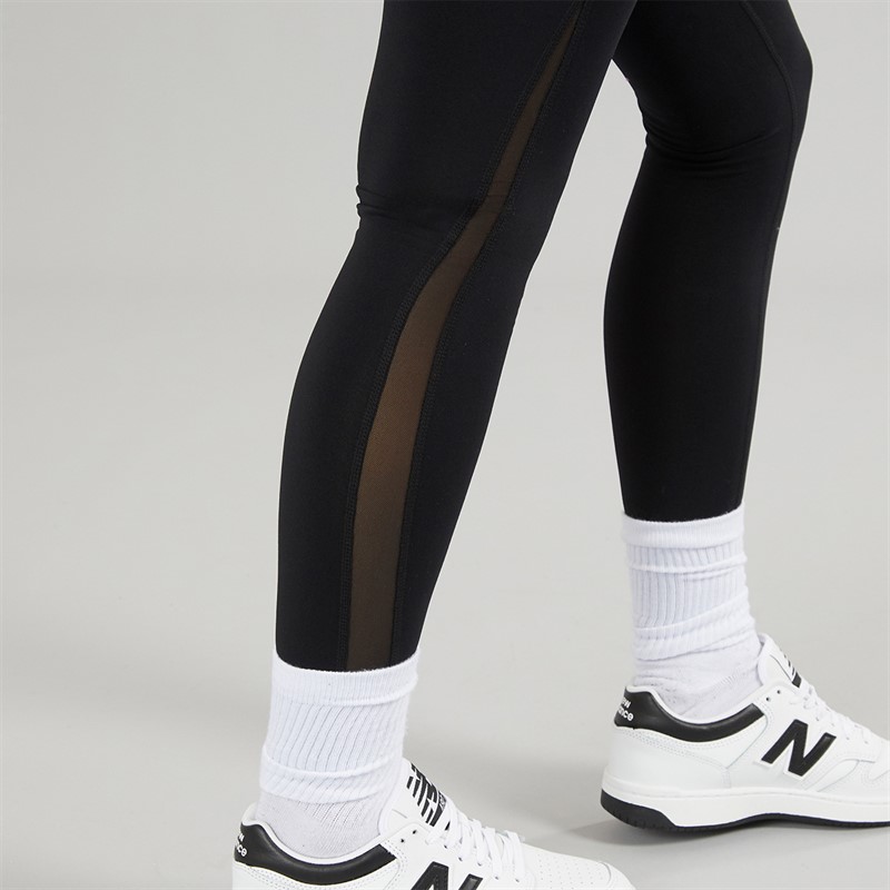 MYPROTEIN Womens Power Mesh High Waisted Tight Leggings Black