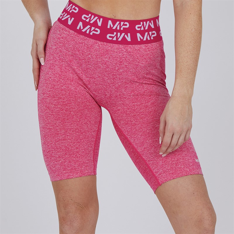 MYPROTEIN Womens High Waisted Cycling Shorts Pink - Size XXS