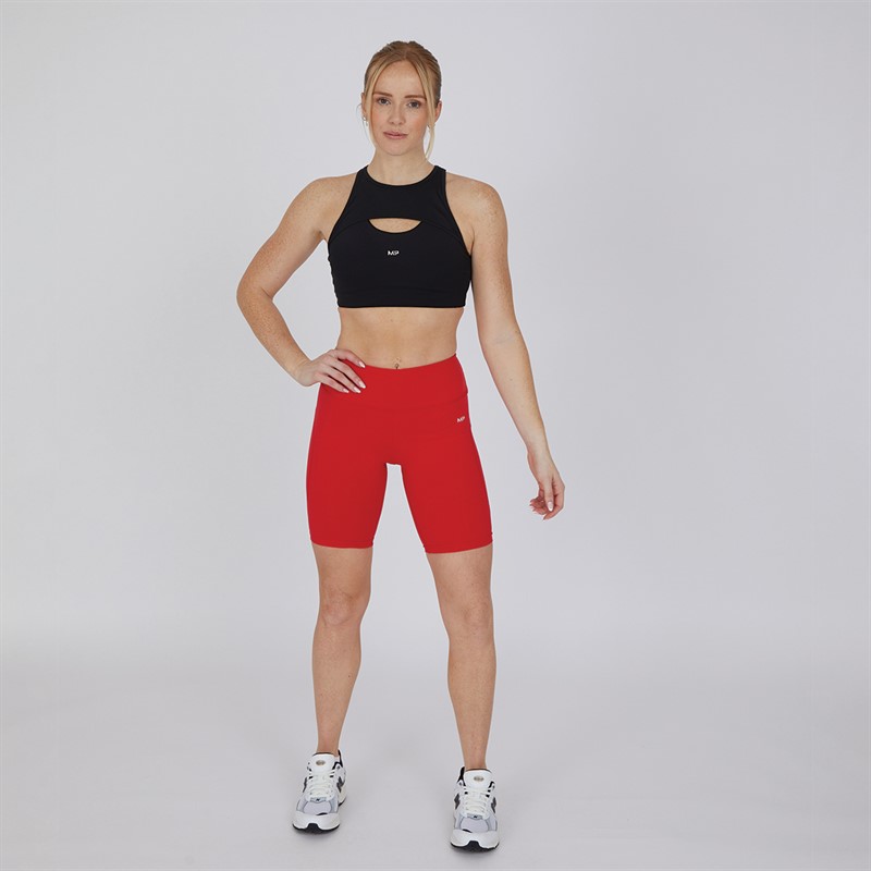 MYPROTEIN Womens Power High Waisted Cycling Shorts Red