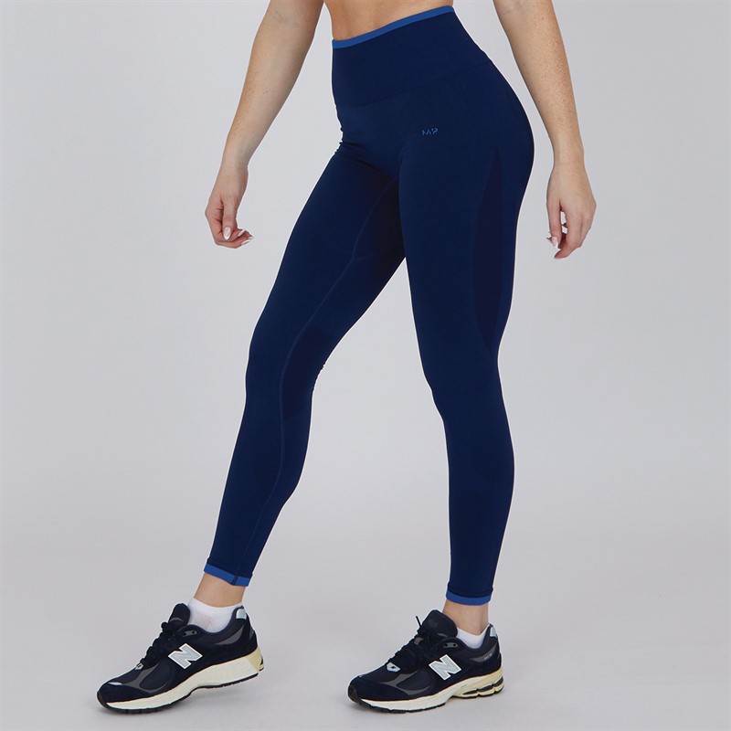 MYPROTEIN Womens Adapt Seamless High Waisted Tight Leggings Blue