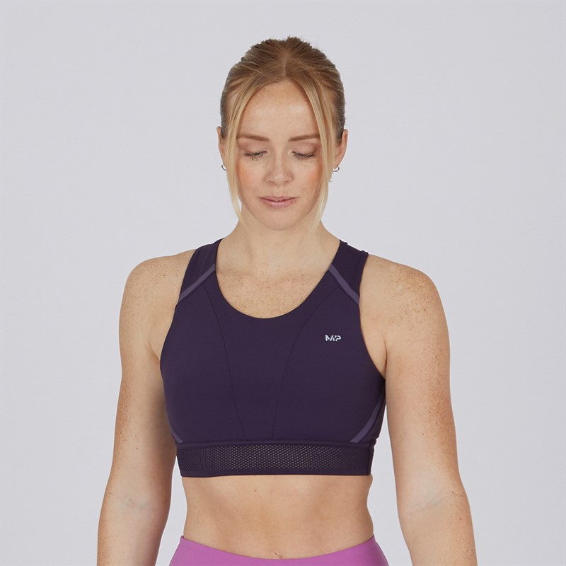 MYPROTEIN Womens Velocity Reflective Sports Bra Purple