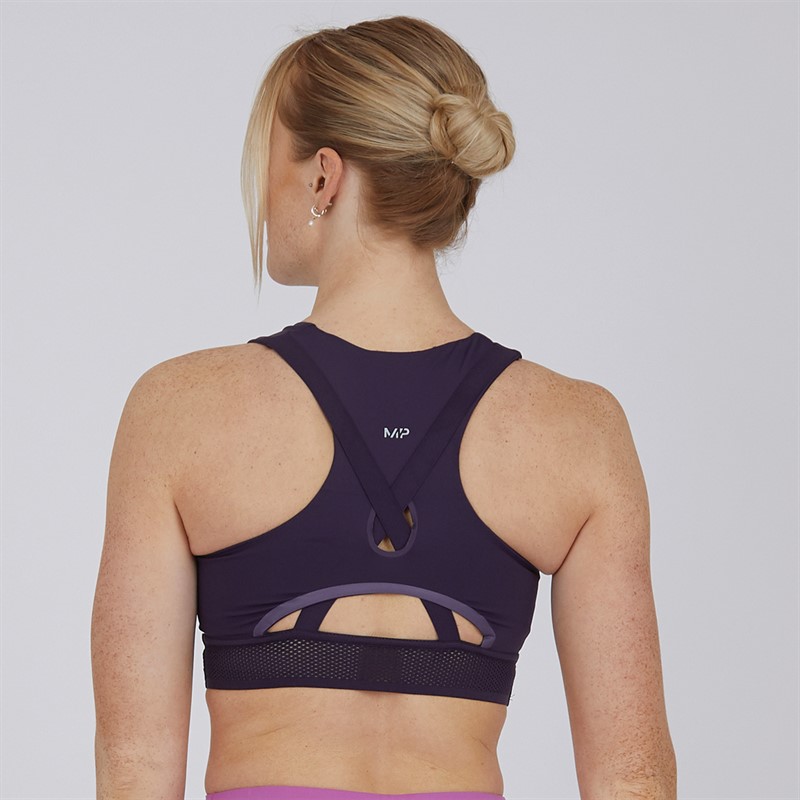MYPROTEIN Womens Velocity Reflective Sports Bra Purple