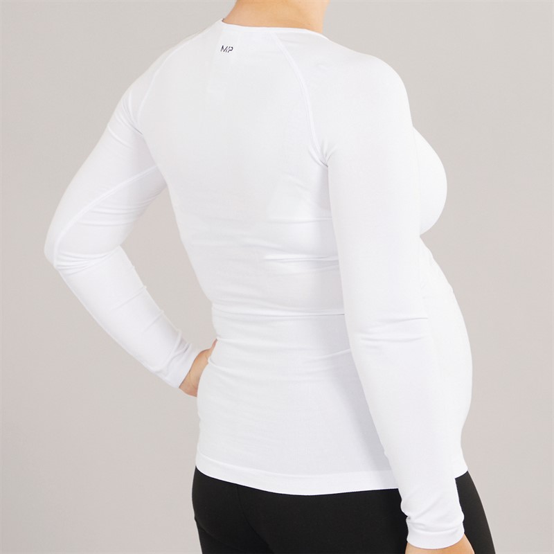 MYPROTEIN Womens Maternity Seamless Long Sleeve Top White