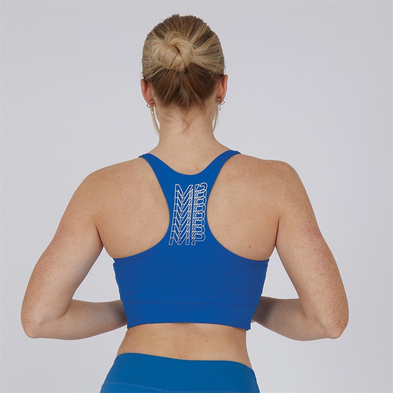 MYPROTEIN Womens Repeat Racerback Sports Bra Blue