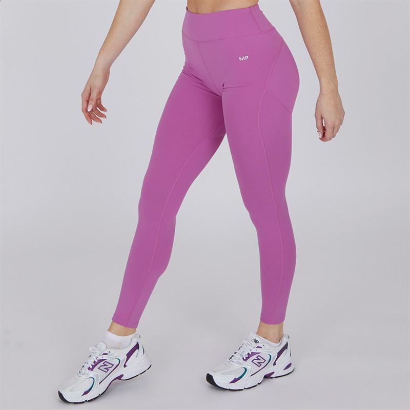 MYPROTEIN Womens Power High Waisted Tight Leggings Purple