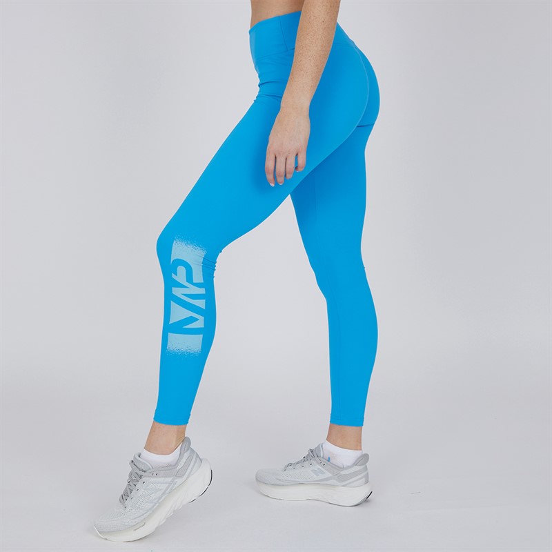 MYPROTEIN Womens Graffiti Graphic High Waisted Tight Leggings Blue