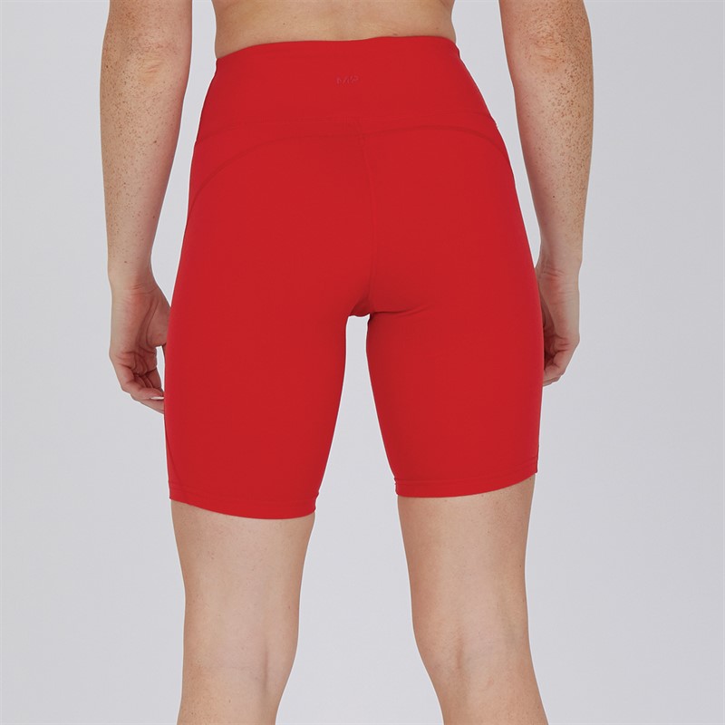 MYPROTEIN Womens Power High Waisted Cycling Shorts Red