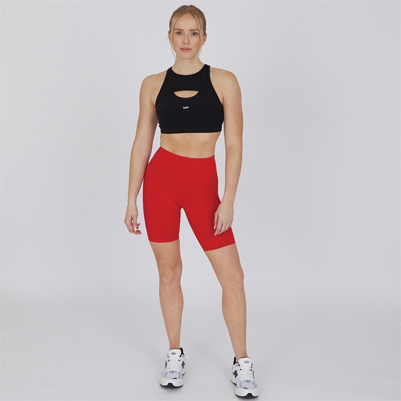 MYPROTEIN Womens Power High Waisted Cycling Shorts Red
