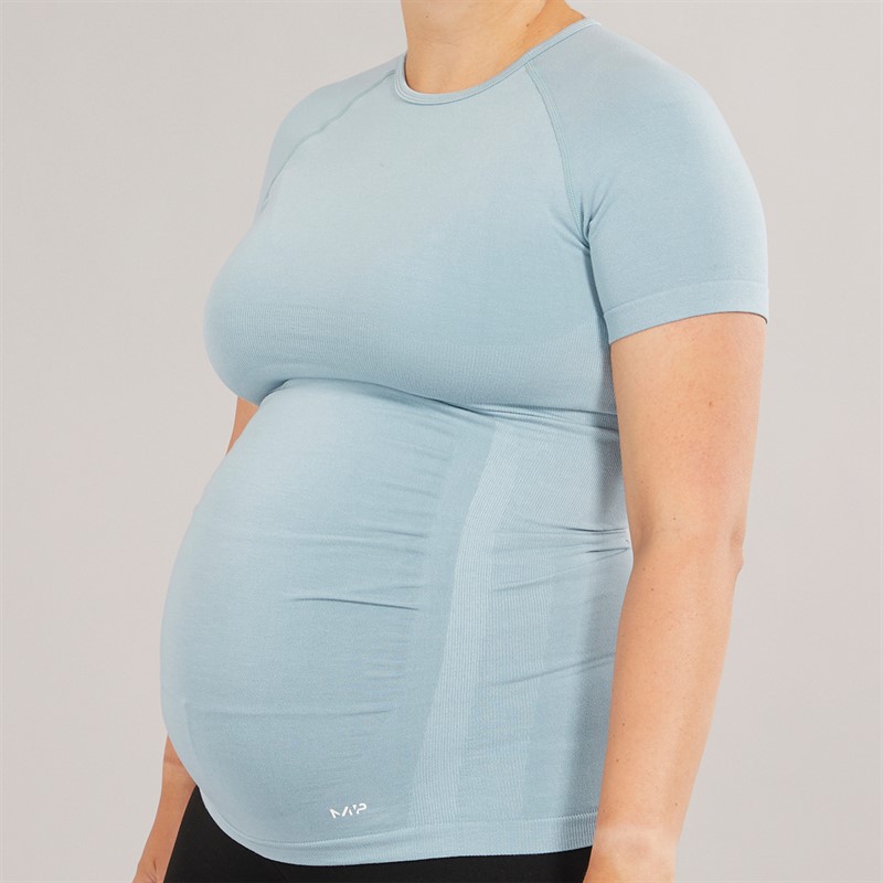 MYPROTEIN Womens Maternity Seamless Top Blue - Size XS