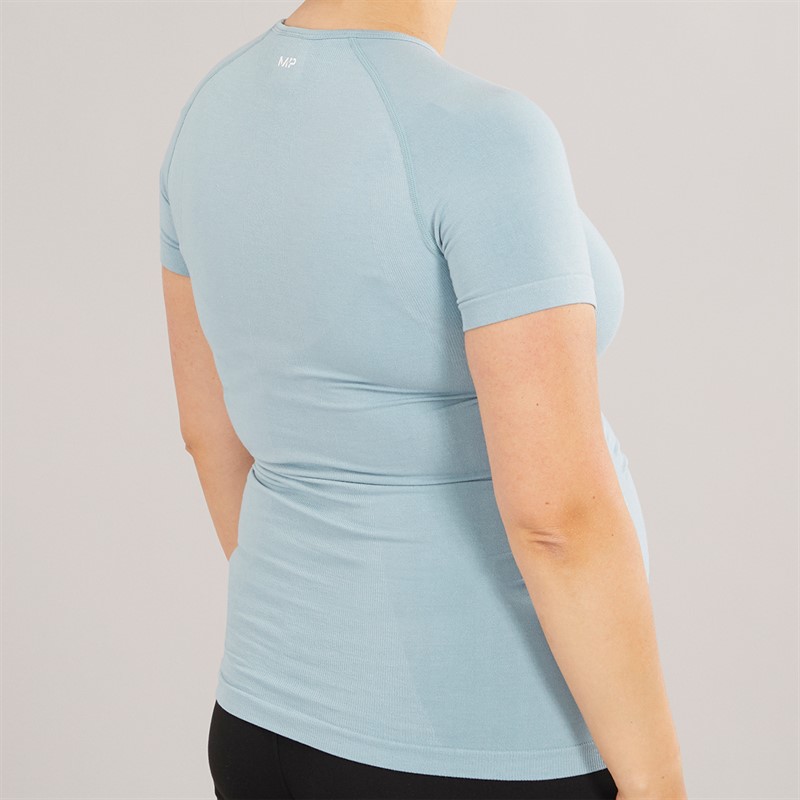 MYPROTEIN Womens Maternity Seamless Top Blue