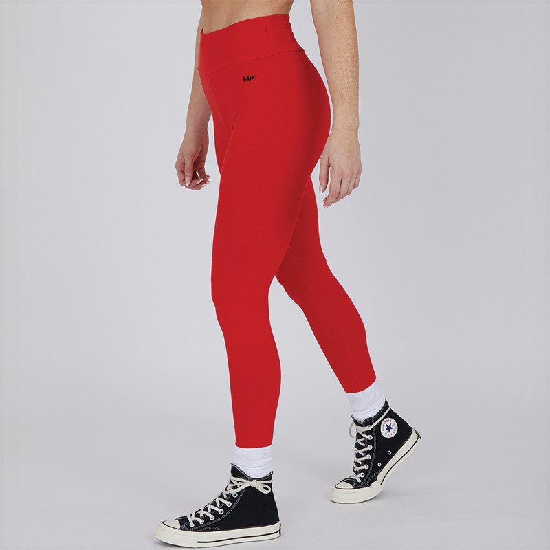 MYPROTEIN Womens Essentials High Waisted Tight Leggings Red