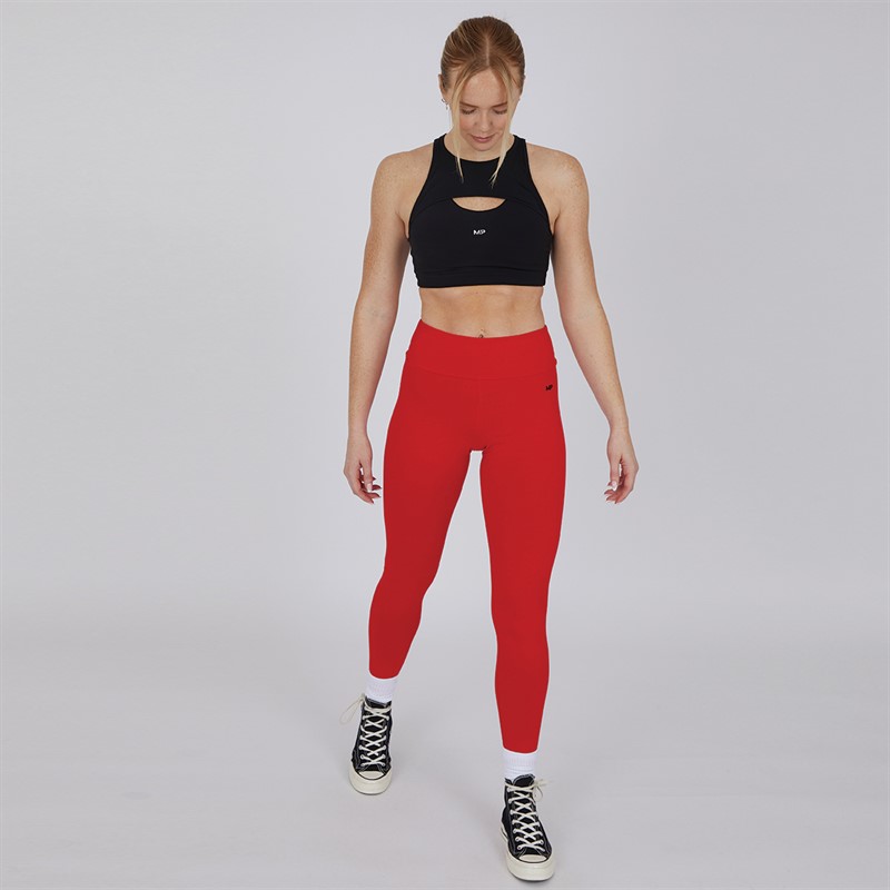 MYPROTEIN Womens Essentials High Waisted Tight Leggings Red