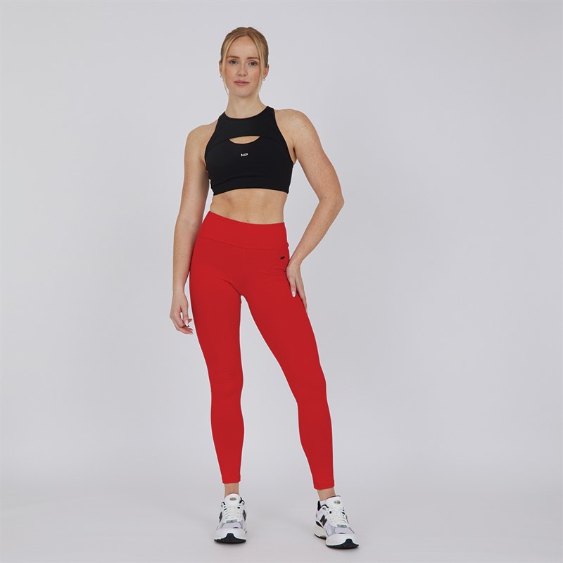 MYPROTEIN Womens Essentials High Waisted Tight Leggings Red
