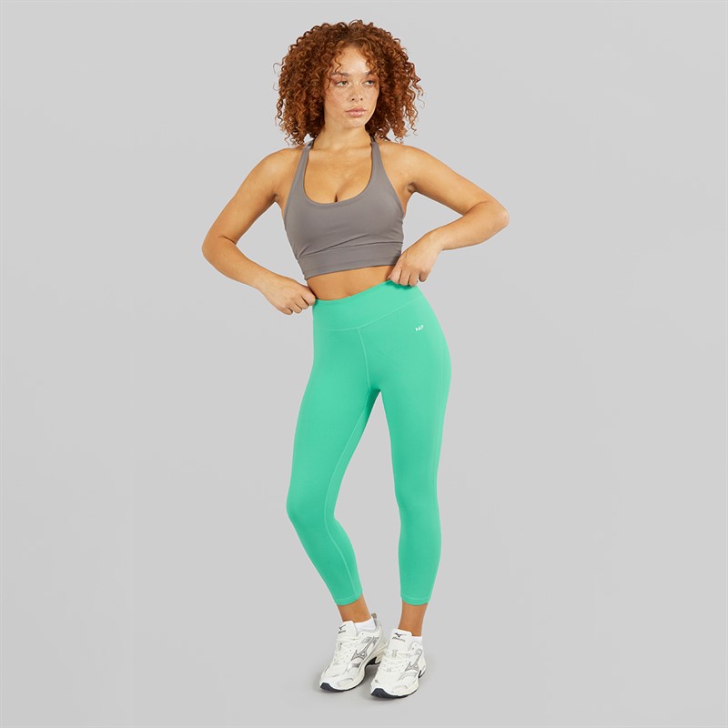 MYPROTEIN Womens Power High Waisted 3/4 Tight Leggings Green