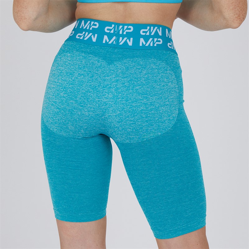 MYPROTEIN Womens High Waisted Cycling Shorts Blue