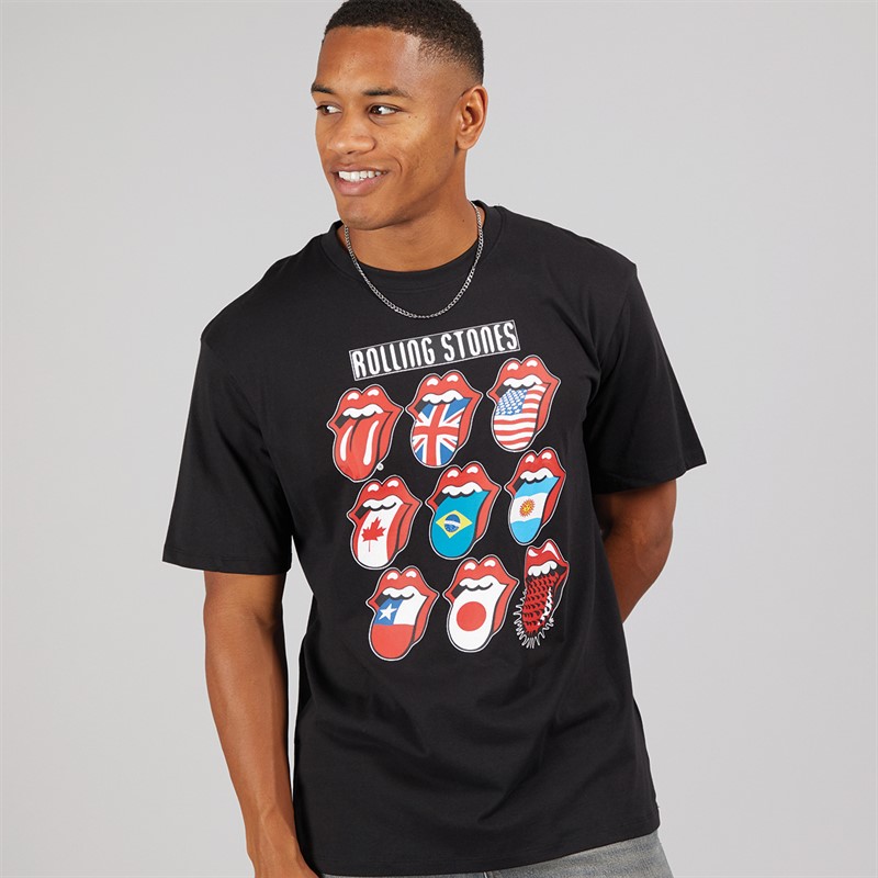 The Rolling Stones Mens T-Shirt Black
