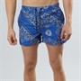 Another Influence Mens Bandana Print Swim Shorts Blue Paisley