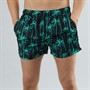 Another Influence Mens Neon Palm Swim Shorts Black