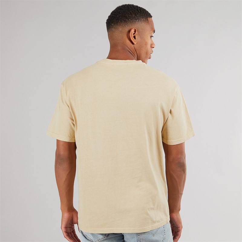 Another Influence Mens Acid Wash Graphic T-Shirt Acid Wash Tan