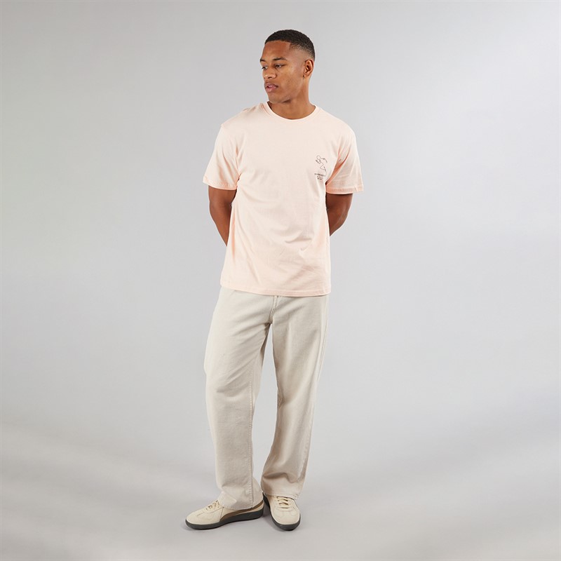 Another Influence Mens Graphic Oversized T-Shirt Cameo Rose