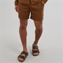 Another Influence Mens Gauze Relaxed Fit Shorts Terracotta