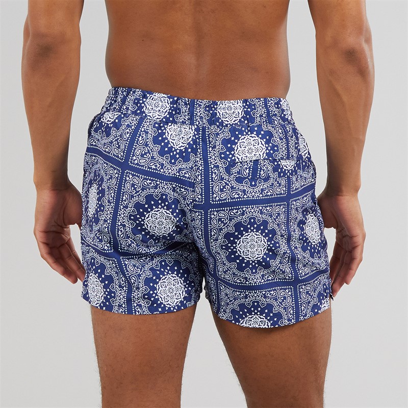 Aray Mens Rocky Bandana Swim Shorts Navy