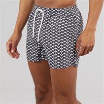 Aray Mens Cloud Geo Swim Shorts Black