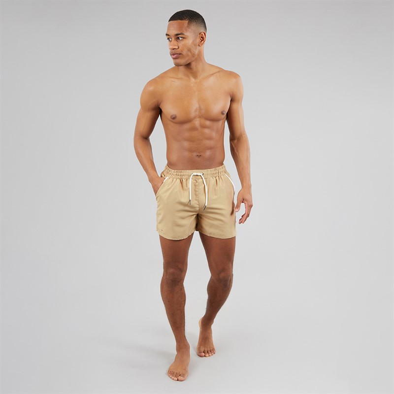 Aray Mens Swim Shorts Taupe